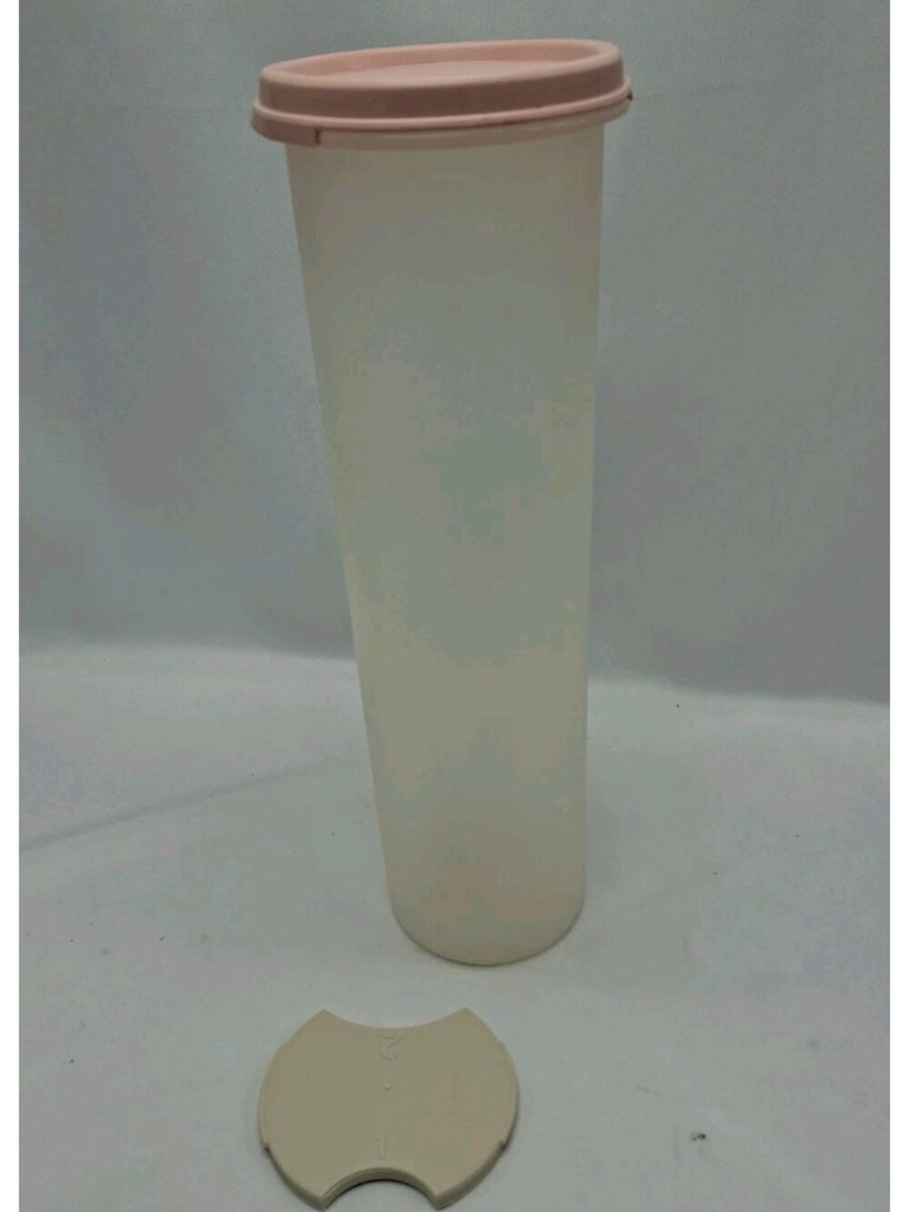 Vtg Tupperware Spaghetti Pasta Keeper Pink Lid #1661 Modular Mate #5 w/ Insert